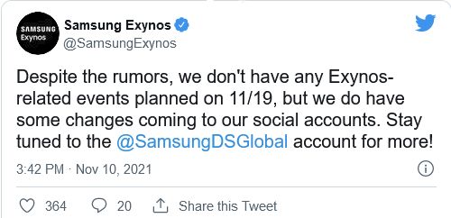 Exynos 2200峰值性能高出34% ，11月19日不会发布
