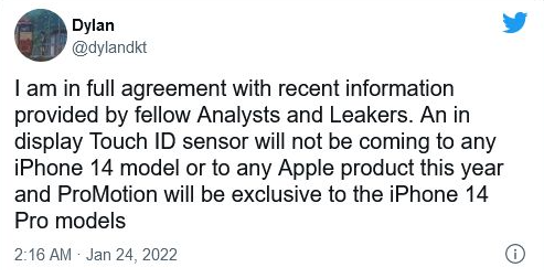 苹果将发布新硬件产品 传iPhone 14放弃引入显示屏Touch ID